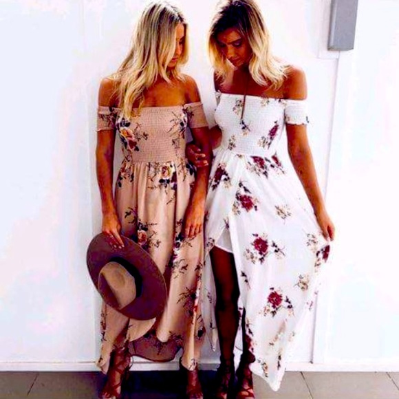 Dresses & Skirts - Summer off shoulder long boho dress!!